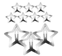 OFFIGAM 10Pcs Cute Star Hair Clips for Decorative Metal Hair Accessories Small Five Pointed Star Snap Clips Durable and Stylish Hairpins for Parties Birthdays and Everyday Use