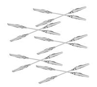 OFFIGAM 10pcs Double Head Alligator Clips Metal Wire Memo Holders Sided Desktop Photo Clips for DIY Crafts Scrapbooking Artwork Display