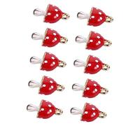 OFFIGAM 10pcs Earring Making Pendant Mushroom Decor Baubles for Diy Jewelry Alloy Hanging Charms