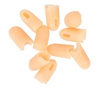 OFFIGAM 10Pcs Faux Finger Covers Flexible Breathable Artificial Finger Replacement Tips for DIY Nail Art Home Manicure Training Use Skin Tone Color Reusable Nail Protector
