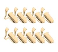 OFFIGAM 10pcs Golden Adjustable Fingernail Rings Made of Alloy, Comfortable Wear and Retro Style Nail Protectors for Women Suitable for Social Events and Daily Office Work