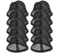 OFFIGAM 10pcs Hair Mesh Cap for Wraps Reusable Mesh Caps for Wigs and Braiding Elastic Bands Sewing Hair Weave Extension