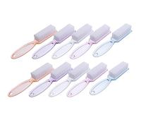 OFFIGAM 10pcs Handle Grip Nail Brush Fingernail Scrub Cleaning Brush for Gel Nails for Manicure and Pedicure