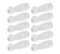 OFFIGAM 10pcs Makeup Brush Guards Dustproof Covers round Shaped Plastic Makeup Brush Protectors Multifunctional Design to Extend Bristle Service Life and Travel