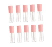 OFFIGAM 10Pcs Matte Pink Lip Gloss Tubes Refillable DIY Lip Color Containers for Oil Storage Portable Balm Tubes for Travel and Personal Use