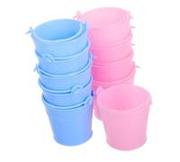OFFIGAM 10pcs Miniature Pails Decorative Flower Buckets with Handles for Dollhouse Small Kitchen Accessories for Boy Girl for Party Favors Creative Play