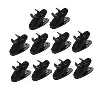 OFFIGAM 10pcs Professional Lavalier Mic Clips with Swivel Design Lapel Microphone Holders for Recording and Video Sleek Black Finish for Unified Look