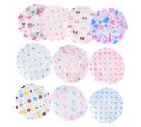 OFFIGAM 10pcs Shower Cap for Women Girls Swim Cap Bathing Hat for Makeup Beauty Salon