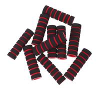 OFFIGAM 10pcs Sponge Roller Pads for Leg Extension Machine Replacement Soft Flexible Covers for Gym Equipment Ab Training Accessory for Workout Bench Tubes Black and Red