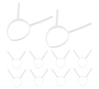 OFFIGAM 10pcs Transparent Plastic Headband Frames for DIY Projects Unfinished Crafting Hair Accessories for Cosplay Parties and Unique Designs