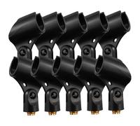 OFFIGAM 10pcs Universal Microphone Holder Clips for Mic Stand with Durability and Stable Secure Grip, Made of Pe and Abs, for Podcasting and Live Streaming