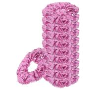 OFFIGAM 10pcs Violet Sequin Hair Scrunchies, Glitter Elastic Ponytail Holders for Women and, Sparkly Hair Styling Accessories for Party, Dance, Gym and Bridesmaids