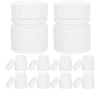 OFFIGAM 12 Pack 30Ml Hdpe Leakproof Medicine Bottles with Screw Caps Refillable Plastic Pill Containers Suitable for Capsules Powder and Liquid Storage On-The-Go and Household