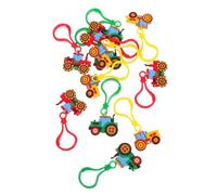 OFFIGAM 12pcs Farm Vehicle Keychains for Boy Girl Cute Tractor Construction Truck Key Spring Party Favors School Incentives Birthday Prizes for Goody Bags Easter Celebrations