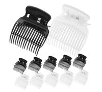 OFFIGAM 12pcs Hair Roller Clips Black Self Grip Hair Styling Accessories Hot Roller Clip Clamp for Volumizing Styling Clamps