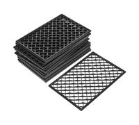 OFFIGAM 12pcs Mini Black Plastic Fence Set with Simple and Elegant Appearance, Enhances Mental Skills, for War Scenes and Prison Fences in Model Building and Outdoor Play