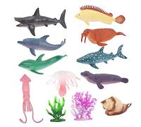 OFFIGAM 12Pcs Ocean Animals Models Realistic Sea Animal Figurines for Educational Plaything to Enhance Creativity and Imagination for Photography and Animal Cognition