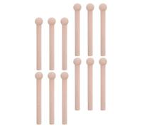 OFFIGAM 12pcs Wooden Pegboard Hooks Kit Round Sphere Shape, Easy Installation and Comfortable Grip, for Bathrooms and Studies Organizing Tools and Crafts