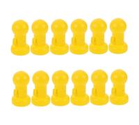 OFFIGAM 12pcs Yellow Trampoline Pole Caps Soft Resilient Safety Covers for Home and Outdoor Playground Flexible Shock Absorbing Replacement Parts Easy Installation Compatible with Various