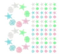 OFFIGAM 144pcs Luminous Bike Spoke Beads in Plastic and Star Shapes, Easy Installation Glow the Dark Bicycle Wheel Decorations for Night Riding