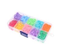 OFFIGAM 150pcs Stitch Markers for Knitting and Crochet, Abs Locking Stitch Buckles with 10 Colours, Smooth Needles to Avoid Snagging Yarns, for Needlework and Quilt Projects