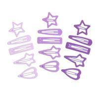 OFFIGAM 15pcs Snap Hair Clips for Metal Barrettes with Star Heart Teardrop Rectangle Designs Small Stylish Hairpins for Birthday Party Daily Wear Cute Hair Accessories