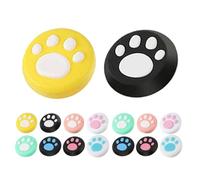 OFFIGAM 16pcs Cat Claw Pattern Thumb Grips for Controller Comfortable Nonslip Silicone Skin Covers Adorable Paw Design