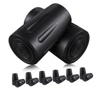 OFFIGAM 16pcs Hiking Stick Tip Protectors Replacement Rubber Caps for Trekking Poles Walking Sticks Heavy Duty Anti-Slip Covers for Asphalt Trails