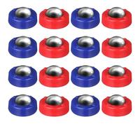 OFFIGAM 16Pcs Shuffleboard Replacement Beads Mini Tabletop Curling Game with Blue Red Pucks Rolling Beads for Family Fun and Indoor Activities