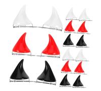 OFFIGAM 18pcs Resin Devil Horn Hair Clips Glow in Dark Cosplay Horns Hair Accessories Lightweight Comfortable for Halloween Party Costume White Red Black