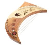 OFFIGAM 19-string Wooden Lyre Harp with Tuning Wrench, Ancient Style Handheld Metal String Lyra Harp for Adults and Children, Portable Musical Instrument Suitable for Beginners and Color