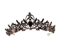 OFFIGAM 1PC Creative Retro Baroque Crown Hair Hoop Rhinestone Princess Tiara for Weddings Birthdays and Pageants Durable Alloy Allergic for Brides