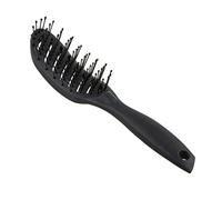 OFFIGAM 1Pc Curved Plastic Massage Comb for Lightweight Hairdressing Styling Tool for Curly Hair Scalp Portable Design Black
