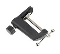 OFFIGAM 1Pc Microphone Clamp Bracket Base for Table Durable Black Mic Mount Holder Compatible with Various Equipment Easy to Install and Use