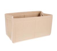 OFFIGAM 1PC Multi Purpose Felt Makeup Bag for Home Dorm Durable Cosmetic Storage Pouch Light Brown for Organizing