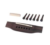 OFFIGAM 1Set Guitar Bridge with Bone Saddle Nut Durable Guitar Parts Accessory for Acoustic Guitars Convenient Design