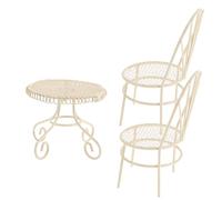 OFFIGAM 1Set Miniature Garden Furniture Set Table Chair Prop for Dollhouse Decor for Photography Miniature Park Scenes Miniature House Accessories