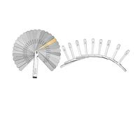 OFFIGAM 1Set Professional Guitar Measuring Tools Shaped Radius Gauge Feeler Gauge for Precise String Distance Neck Flatness Measurement Durable Stainless Steel Accessories