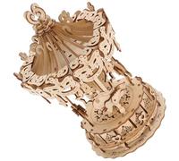 OFFIGAM 1Set Puzzle Merry Go Round Model Kit for Educational Jigsaw Safe Material Enhance Creativity Imagination DIY Ornament for Home Decor