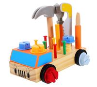 OFFIGAM 1Set Wood Montessori Screwdriver Car Educational Tool Box for Assemble Disassemble Car Hands Skills Development Safe Materials for Boys