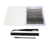 OFFIGAM 1Sets DIY Eyelash Extension Kit Individual Lash Clusters with Eyelash Remover Curved Tweezers Realistic Lashes for Easy Self Application Portable Makeup Tool