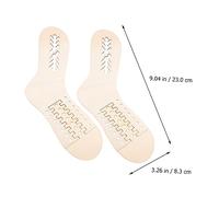 OFFIGAM 2 Pair Thickened Wooden Sock Blockers for Knitting and Crochet Durable Stocking Blockers with Striped and Hollow Designs for Sock Display and Shaping for Adult Beginners and Craft