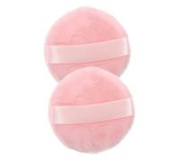 OFFIGAM 2 pcs Washable Cotton Makeup Sponges for Foundation and Velour Cosmetic Puff with Furry Texture for Even Application of Cream Blusher Concealer Highlighter and Reusable