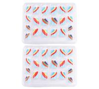 OFFIGAM 2 Sets Rainbow Cloud False Nail Tips Cute Cartoon DIY Artificial Nails for Kids Little Girls Home Use