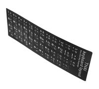OFFIGAM 2 Sheets Thai Keyboard Stickers of Durable Adhesive Keyboard Decals for Laptop Computer Black Background with Thai Letters Easy to Apply Remove