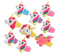 OFFIGAM 20 pcs Cartoon Unicorn Finger Rings for Safe Lightweight Unicorn Jewelry for Birthday Parties Unique Accessories for Bag Fillers