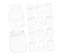 OFFIGAM 20 Sheets Kawaii Transparent Bookmarks DIY Kit Stickers for Pressed Flowers Unique Craft Bookmarks for Home School Reading