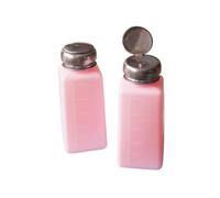 OFFIGAM 200ml Pink Plastic Nail Pump Bottle for Nail Polish Remover and Astringents, Non-volatile Recycling Dispenser Suitable for Medical and Electronics Use
