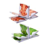 OFFIGAM 200pcs Nail Extension Forms Manicure Guide Stickers Gel Nail Art Tray for Salon and Home Use Green and Orange