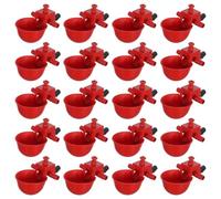 OFFIGAM 20pcs Adjustable Poultry Water Drinking Cups Automatic Chicken Drinker for Chickens Quails Pigeons Versatile Hydration in Home and Commercial Farming Random Color